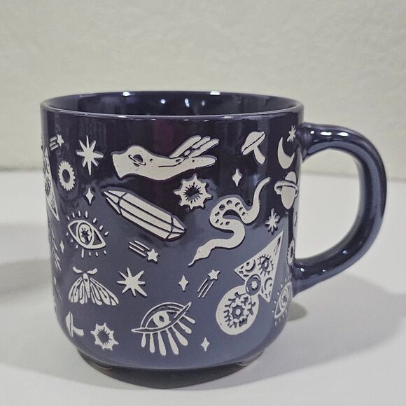 Evil Eye Spiritual Mystical Purple Snake Mushroom Planet Mug All Seeing Magical - Picture 4 of 6